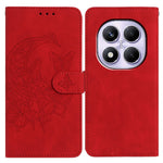 Xiaomi Redmi Note 14 Pro 4G-skal med fjärilsblomma, PU-läder, plånboksfodral, stativ