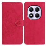 Xiaomi Redmi Note 14 Pro 4G-skal med fjärilsblomma, PU-läder, plånboksfodral, stativ