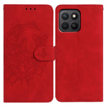 For Honor X8c 4G  /  X8b 4G Case Butterfly Flower Imprinted PU Leather Wallet Stand Phone Cover