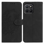 For Honor X8c 4G  /  X8b 4G Case Butterfly Flower Imprinted PU Leather Wallet Stand Phone Cover