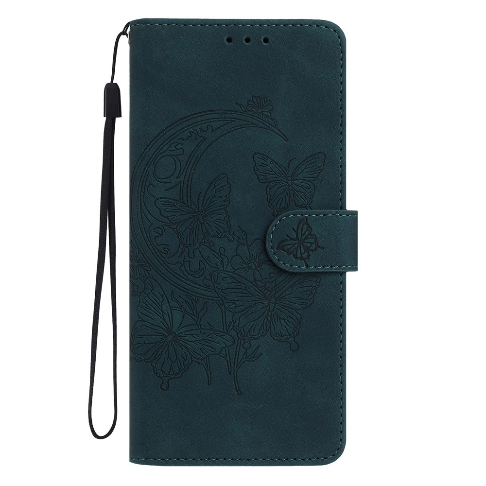 OnePlus Nord CE4 5G-skal med fjärilsblomma i PU-läder, plånboksfodral med stativ