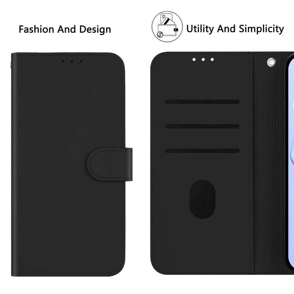 For Oppo K13 5G Case Solid Color Wallet Leather Phone Cover with Strap