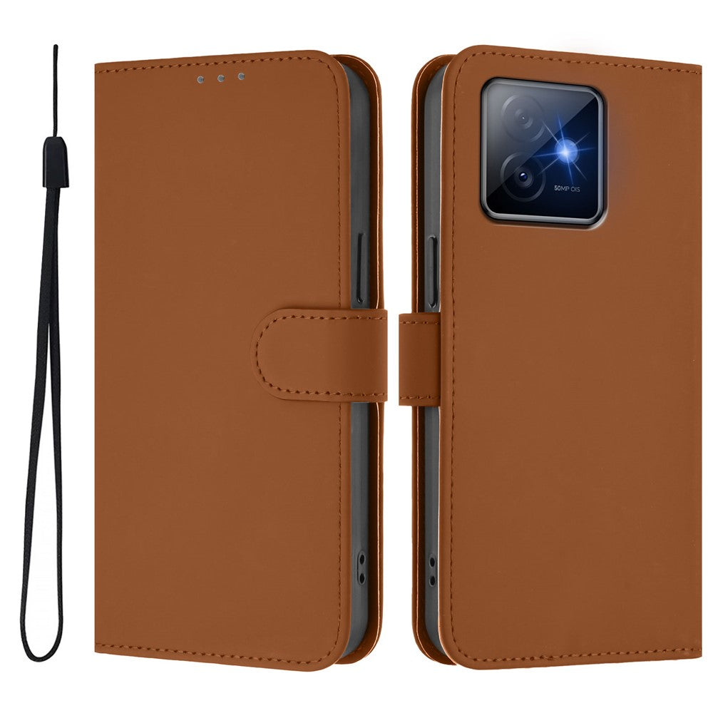 For Honor X60 GT 5G Case Solid Color Wallet Leather Phone Cover with Strap