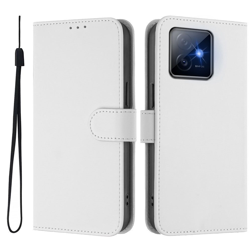 For Honor X60 GT 5G Case Solid Color Wallet Leather Phone Cover with Strap