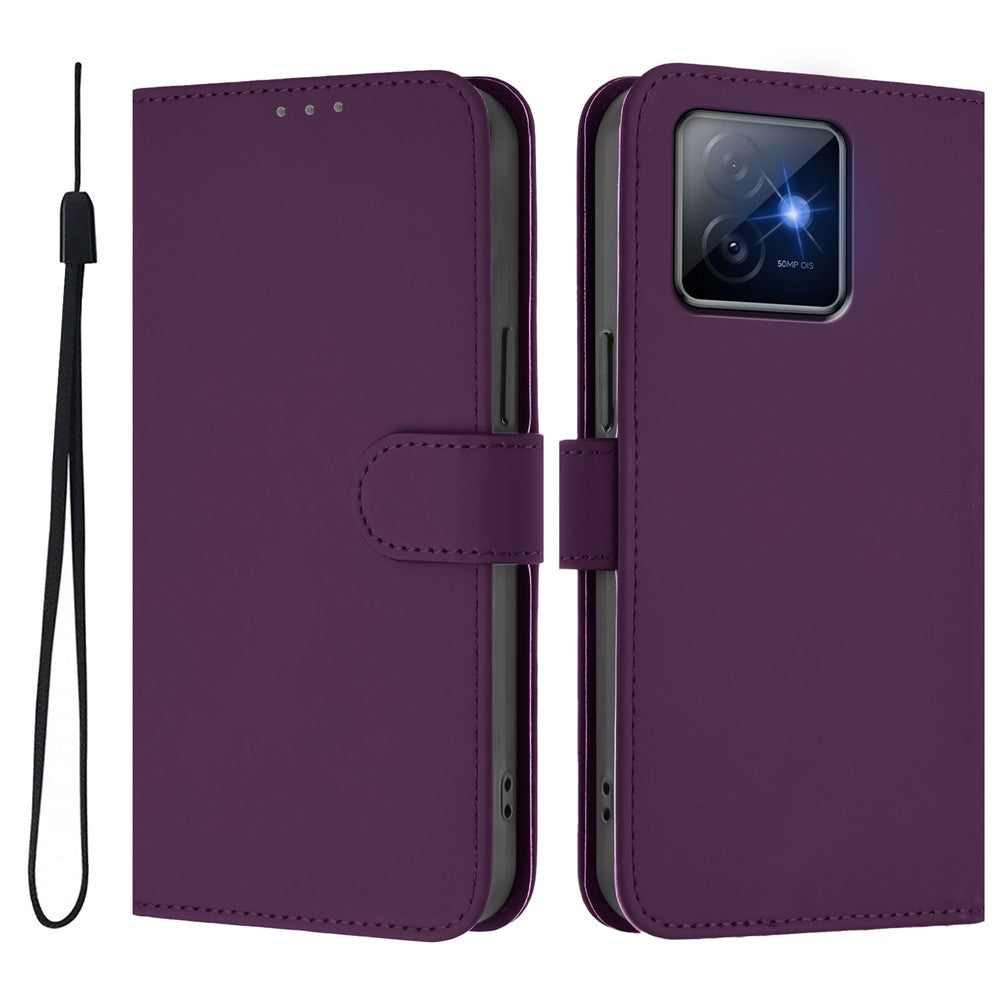 For Honor X60 GT 5G Case Solid Color Wallet Leather Phone Cover with Strap