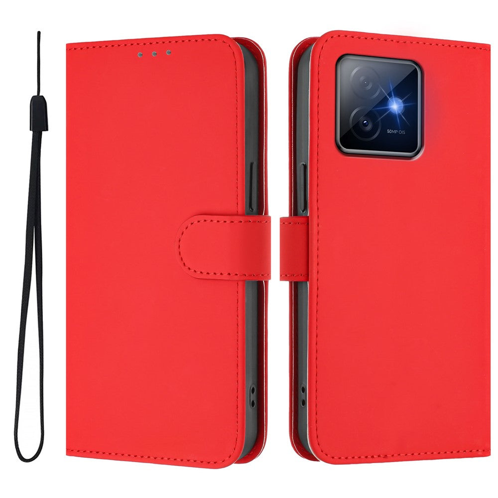 For Honor X60 GT 5G Case Solid Color Wallet Leather Phone Cover with Strap