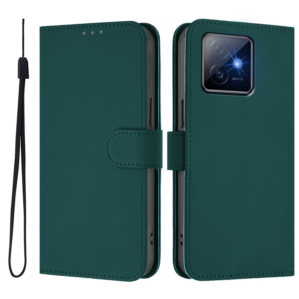 For Honor X60 GT 5G Case Solid Color Wallet Leather Phone Cover with Strap