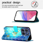 Til Motorola Edge 60 5G / 60 Fusion 5G Læder Cover Mønster Print Pung Stativ Mobilcover med Rem
