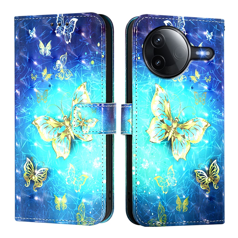 For Xiaomi Poco F7 Ultra 5G / Xiaomi Redmi K80 5G / Xiaomi Redmi K80 Pro 5G / Xiaomi Poco F7 Pro 5G Leather Case Pattern Printing Wallet Stand Mobile Cover with Strap