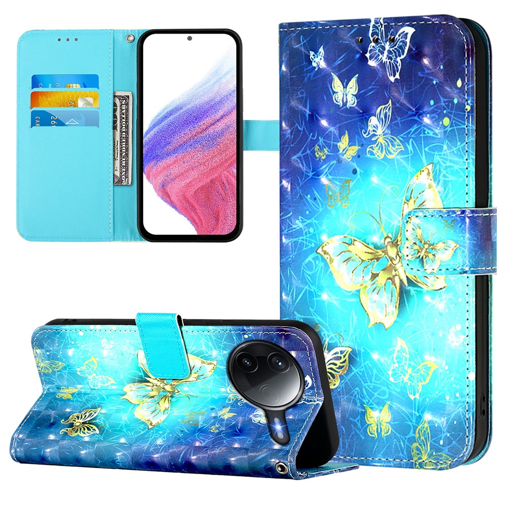 For Xiaomi Poco F7 Ultra 5G / Xiaomi Redmi K80 5G / Xiaomi Redmi K80 Pro 5G / Xiaomi Poco F7 Pro 5G Leather Case Pattern Printing Wallet Stand Mobile Cover with Strap
