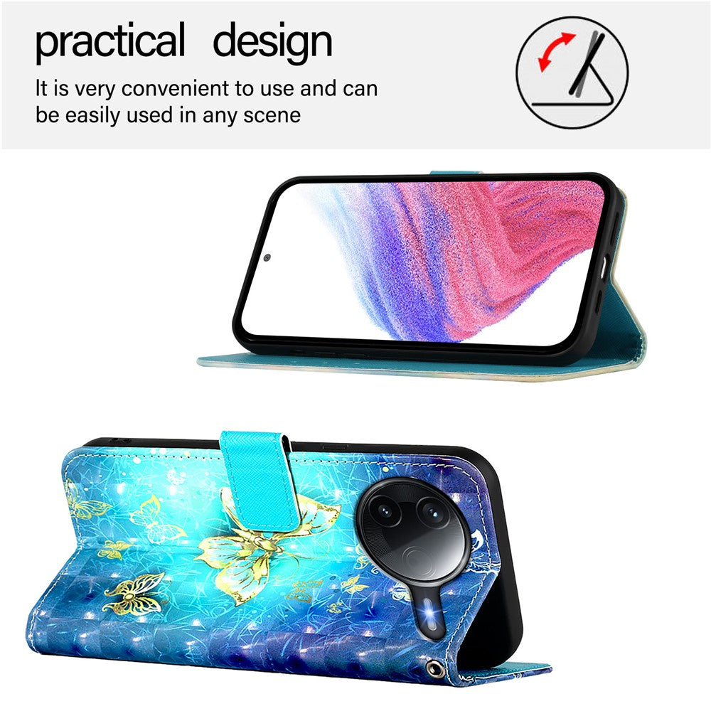 For Xiaomi Poco F7 Ultra 5G / Xiaomi Redmi K80 5G / Xiaomi Redmi K80 Pro 5G / Xiaomi Poco F7 Pro 5G Leather Case Pattern Printing Wallet Stand Mobile Cover with Strap