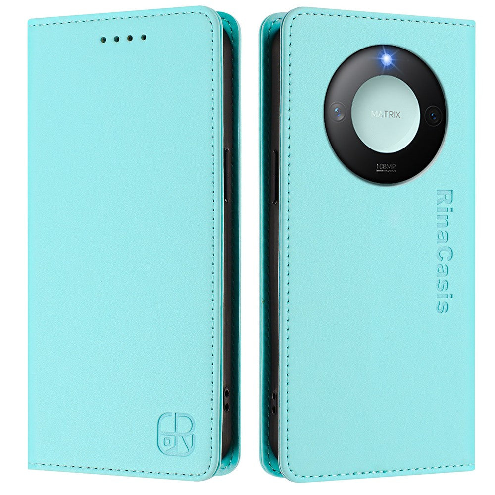 For Honor X60 5G / Honor X9c Smart 5G Leather Case RINACASIS RC01 Phone Cover with RFID Blocking Wallet Stand