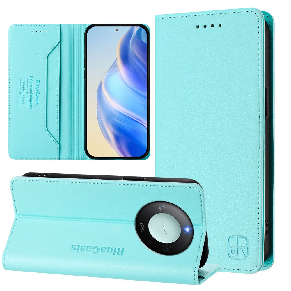 For Honor X60 5G / Honor X9c Smart 5G Leather Case RINACASIS RC01 Phone Cover with RFID Blocking Wallet Stand