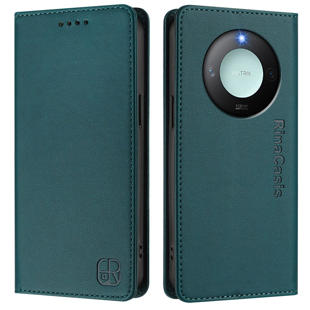 For Honor X60 5G / Honor X9c Smart 5G Leather Case RINACASIS RC01 Phone Cover with RFID Blocking Wallet Stand