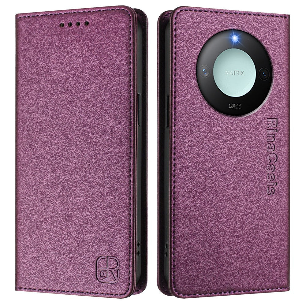 For Honor X60 5G / Honor X9c Smart 5G Leather Case RINACASIS RC01 Phone Cover with RFID Blocking Wallet Stand
