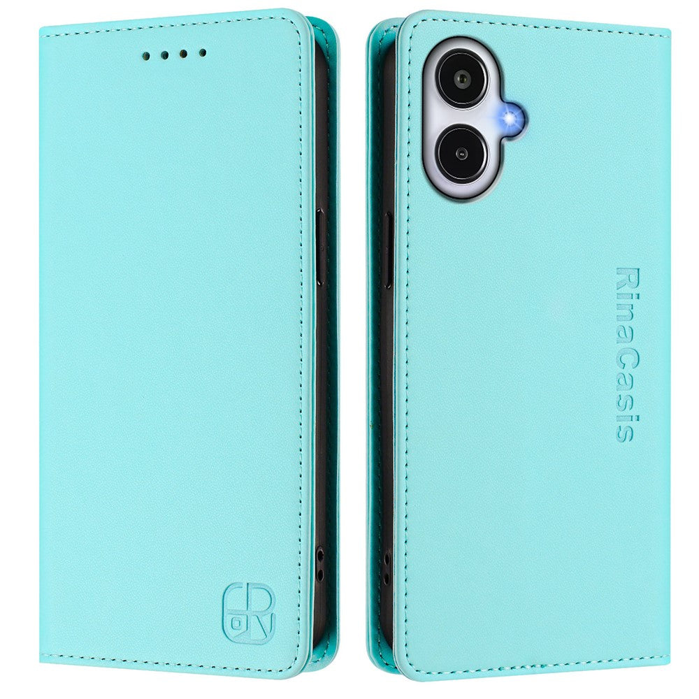 For Samsung Galaxy A25e Leather Case RINACASIS RC01 Phone Cover with RFID Blocking Wallet Stand