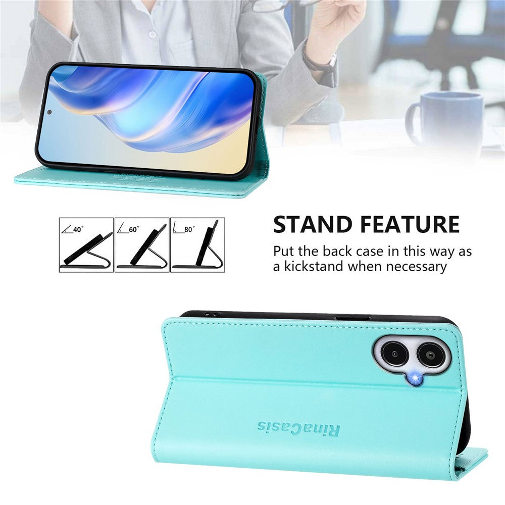 For Samsung Galaxy A25e Leather Case RINACASIS RC01 Phone Cover with RFID Blocking Wallet Stand