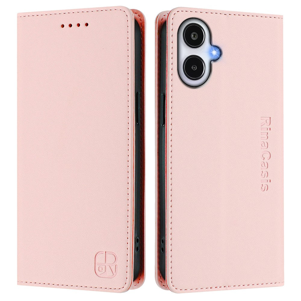 For Samsung Galaxy A25e Leather Case RINACASIS RC01 Phone Cover with RFID Blocking Wallet Stand