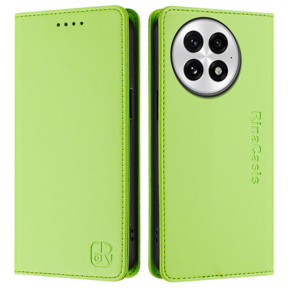 For OnePlus 13 Leather Case RINACASIS RC01 Phone Cover with RFID Blocking Wallet Stand