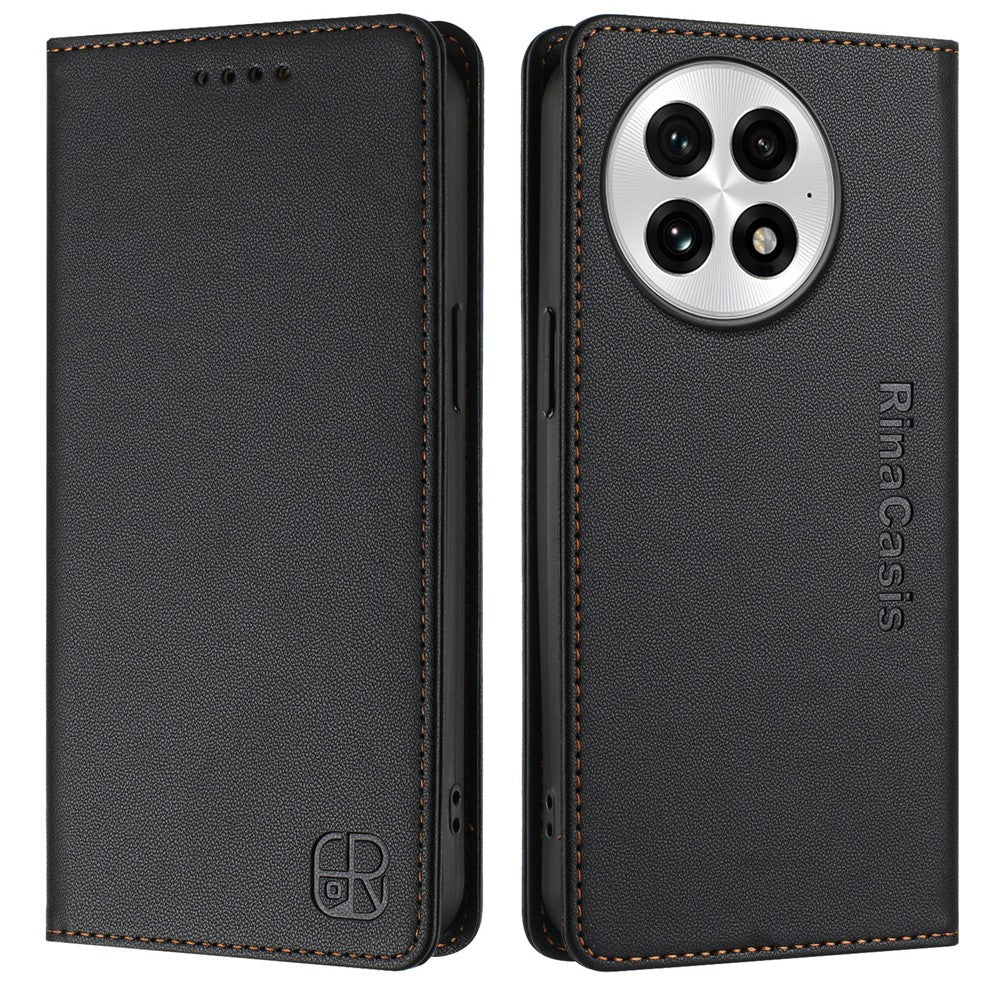 For OnePlus 13 Leather Case RINACASIS RC01 Phone Cover with RFID Blocking Wallet Stand