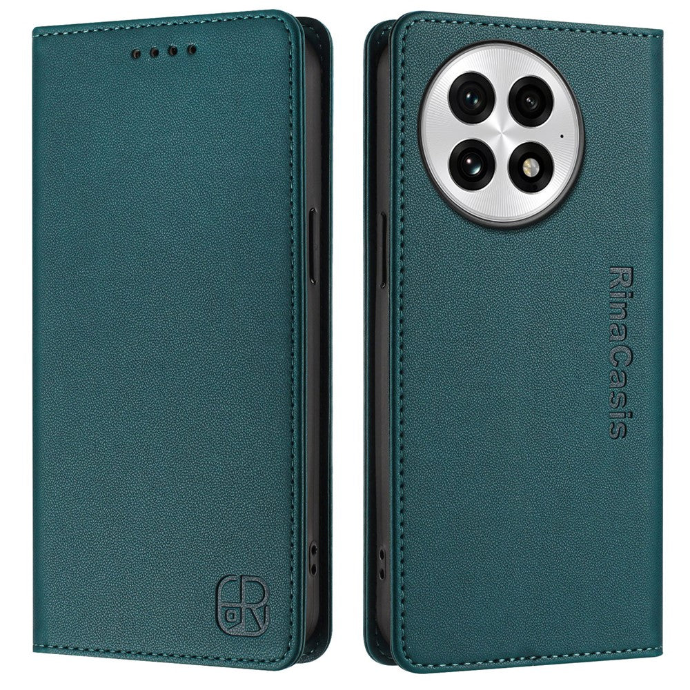For OnePlus 13 Leather Case RINACASIS RC01 Phone Cover with RFID Blocking Wallet Stand