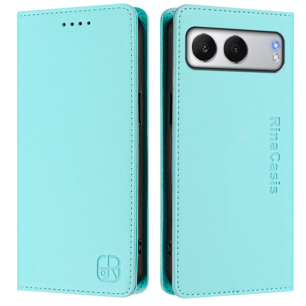 Läderfodral till OnePlus Nord 4, RINACASIS RC01, mobilfodral med RFID-blockerande plånboksställ