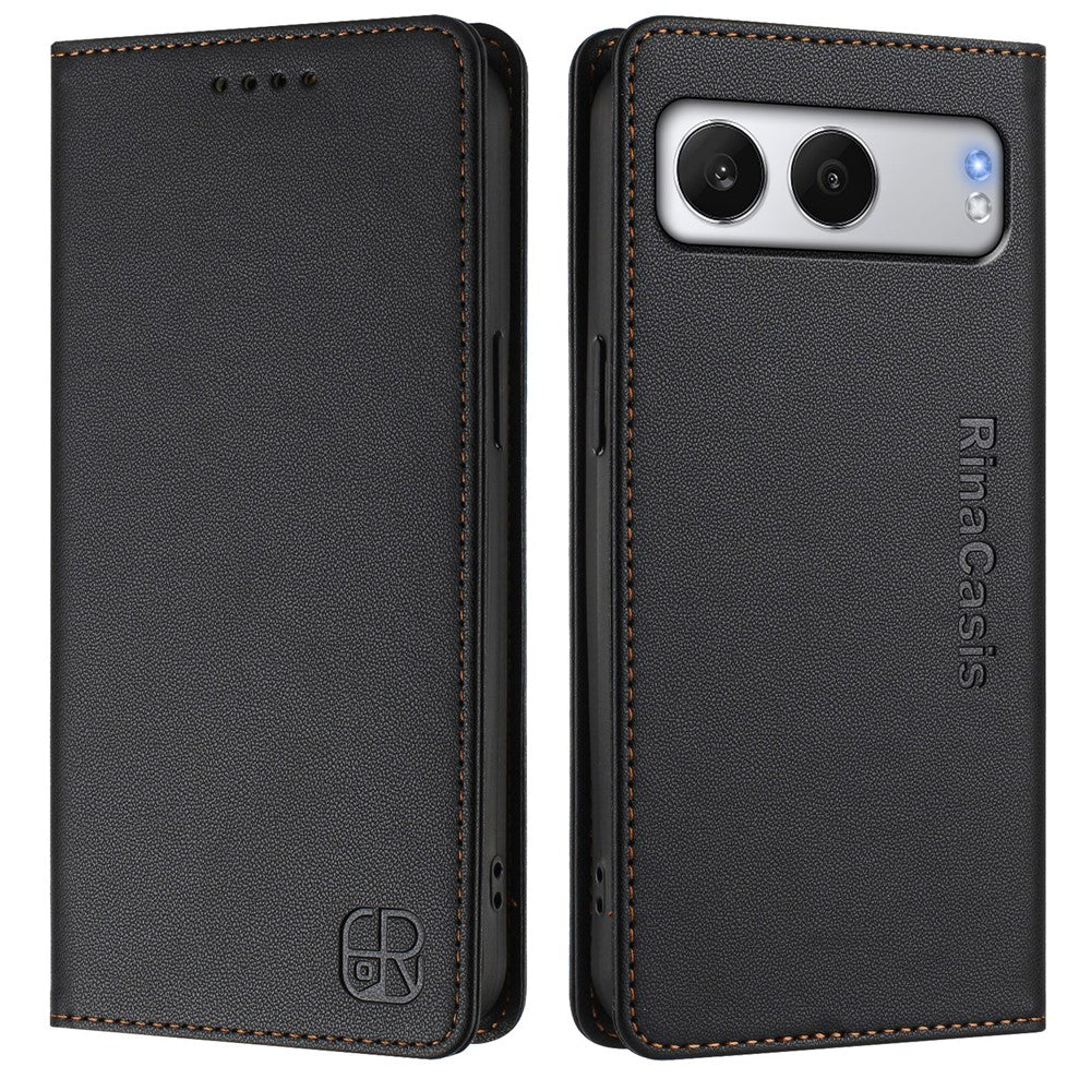 Läderfodral till OnePlus Nord 4, RINACASIS RC01, mobilfodral med RFID-blockerande plånboksställ