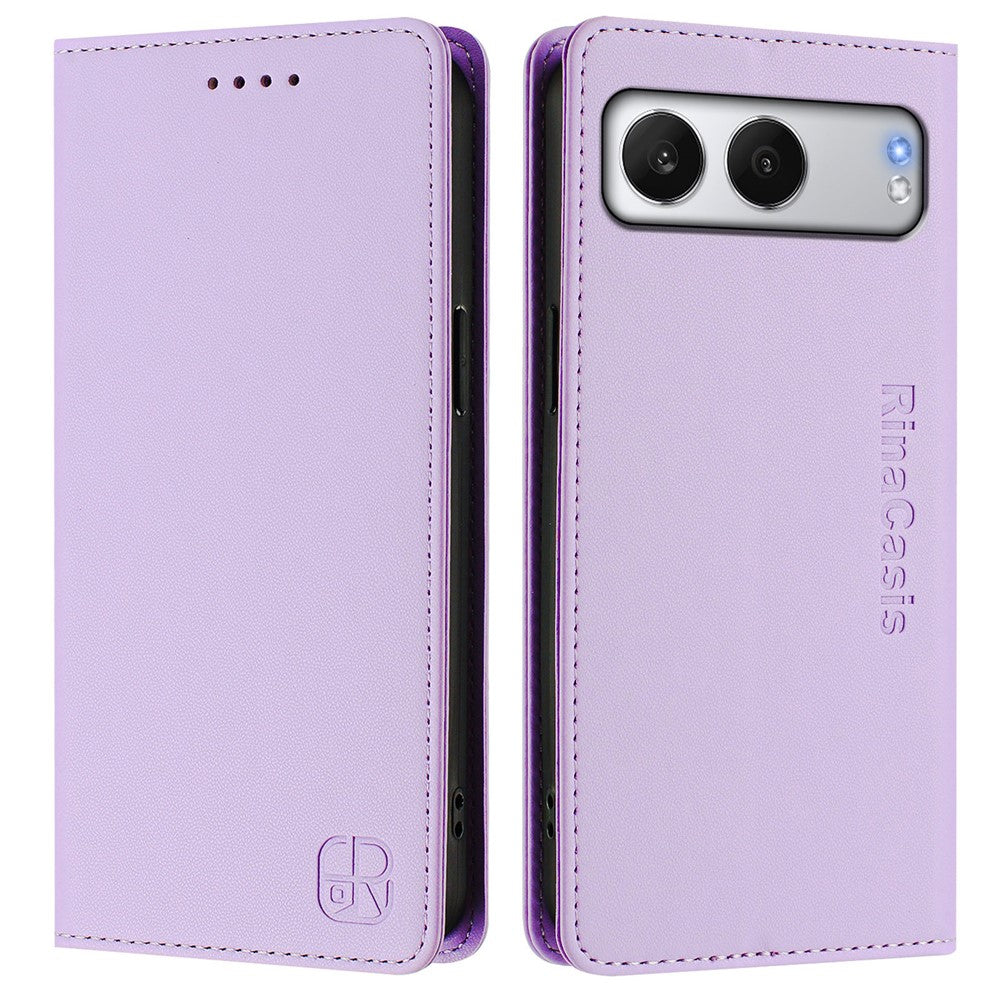 Läderfodral till OnePlus Nord 4, RINACASIS RC01, mobilfodral med RFID-blockerande plånboksställ