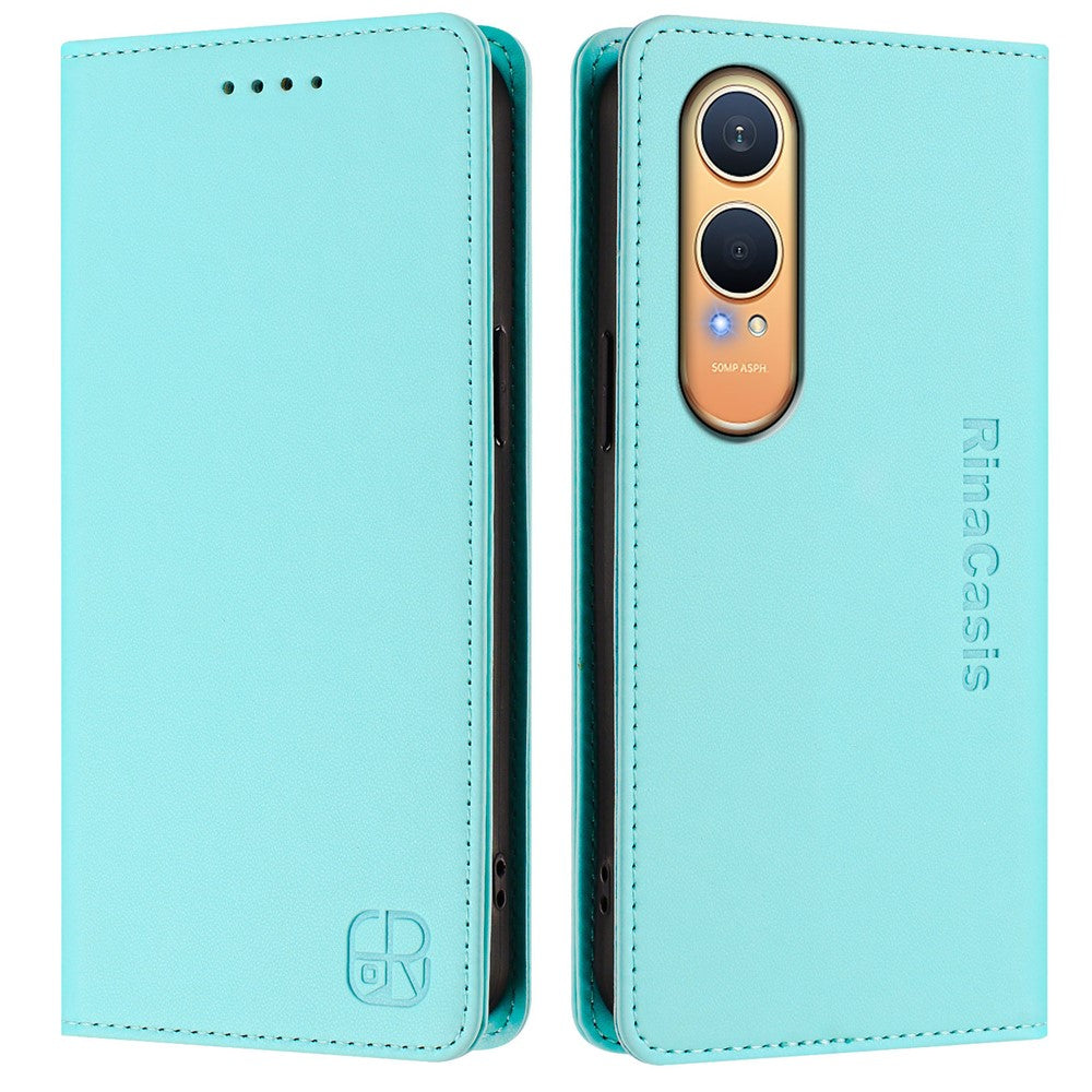 Oppo K12x 5G (Kina) / OnePlus Nord CE4 Lite 5G Läderfodral RINACASIS RC01 mobilfodral med RFID-blockerande plånboksställ