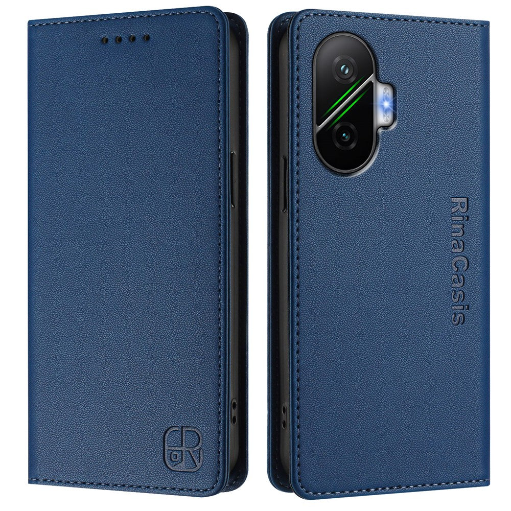 For Xiaomi PPoco F7 5G / Redmi Turbo 4 Pro 5G Leather Case RINACASIS RC01 Phone Cover with RFID Blocking Wallet Stand