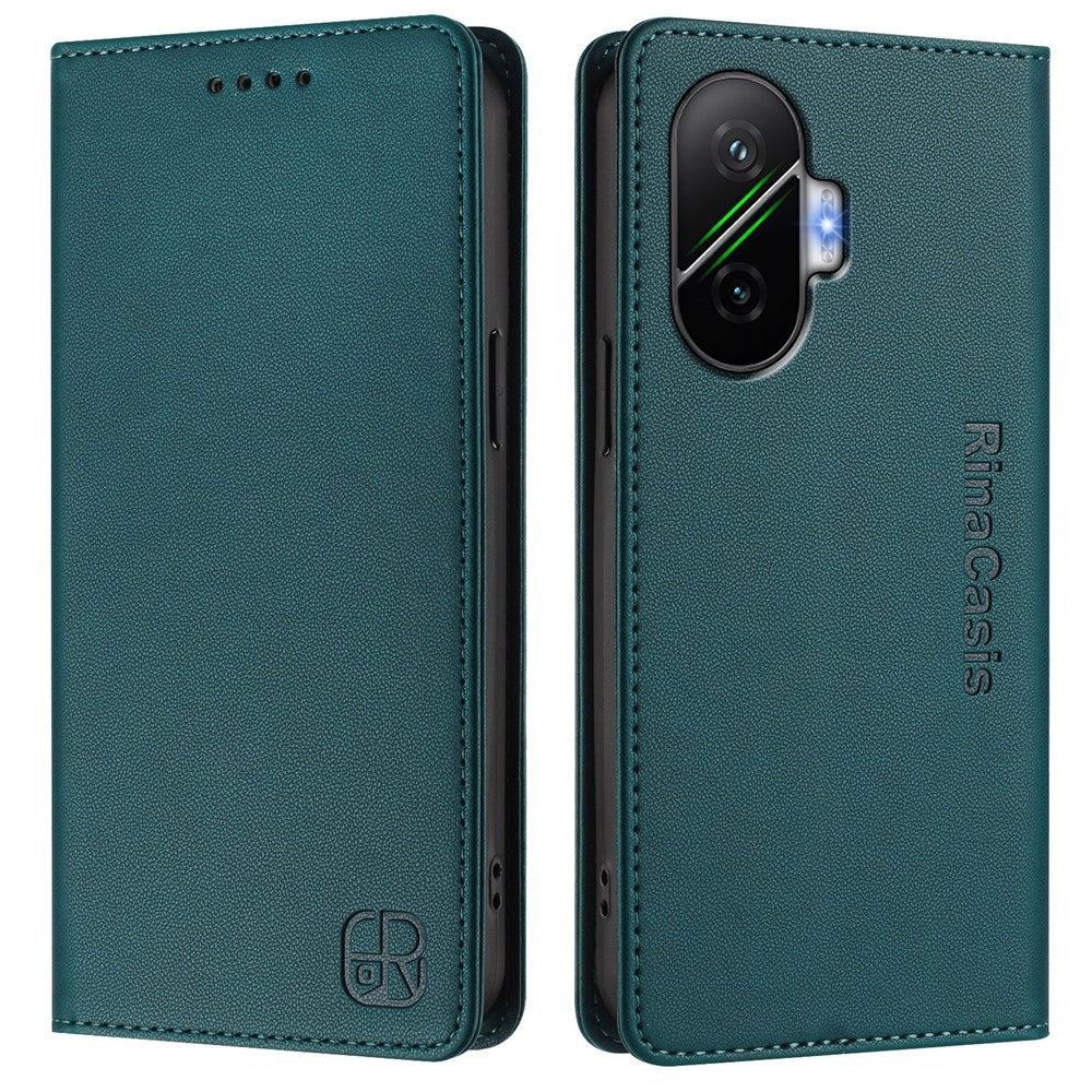 For Xiaomi PPoco F7 5G / Redmi Turbo 4 Pro 5G Leather Case RINACASIS RC01 Phone Cover with RFID Blocking Wallet Stand