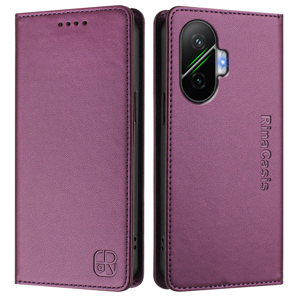 For Xiaomi PPoco F7 5G / Redmi Turbo 4 Pro 5G Leather Case RINACASIS RC01 Phone Cover with RFID Blocking Wallet Stand