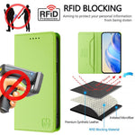 Samsung Galaxy A05 4G Läderfodral RINACASIS RC01 mobilskal med RFID-blockerande plånboksställ