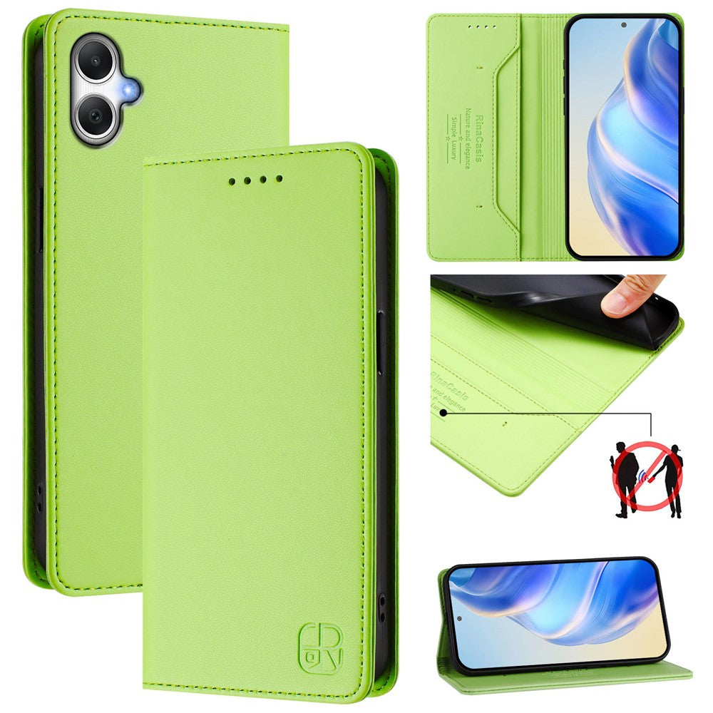 Samsung Galaxy A05 4G Läderfodral RINACASIS RC01 mobilskal med RFID-blockerande plånboksställ