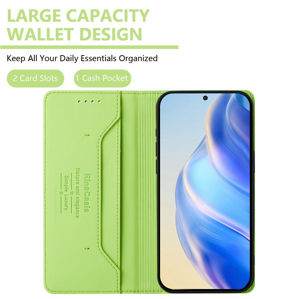 Samsung Galaxy A05 4G Läderfodral RINACASIS RC01 mobilskal med RFID-blockerande plånboksställ