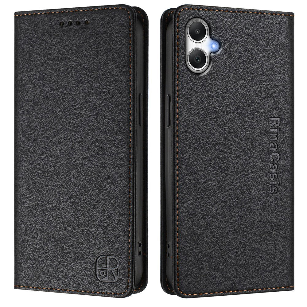 Samsung Galaxy A05 4G Läderfodral RINACASIS RC01 mobilskal med RFID-blockerande plånboksställ