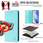 Til Samsung Galaxy Xcover7 Lædercover RINACASIS RC01 Telefoncover med RFID-blokerende pungstativ