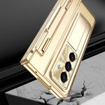 For Samsung Galaxy Z Fold7 5G Case Kickstand Hard PC Phone Cover with Screen Film / Stylus