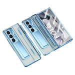For Samsung Galaxy Z Fold7 5G Case Kickstand Hard PC Phone Cover with Screen Film / Stylus