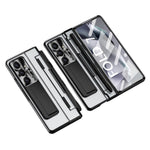 For Samsung Galaxy Z Fold7 5G Case Kickstand Hard PC Phone Cover with Screen Film / Stylus