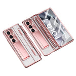 For Samsung Galaxy Z Fold7 5G Case Kickstand Hard PC Phone Cover with Screen Film / Stylus
