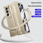For Samsung Galaxy Z Fold7 5G Case Hinge Protection Hard PC Phone Cover with Screen Film / Stylus