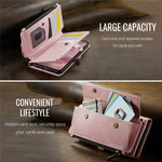 CASEME For iPhone 11 Pro Case  C39 RFID Blocking Zipper Wallet Stand Leather Cover with Strap