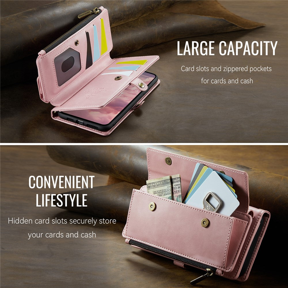 CASEME For iPhone 11 Pro Case  C39 RFID Blocking Zipper Wallet Stand Leather Cover with Strap