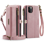 CASEME For iPhone 11 Pro Case  C39 RFID Blocking Zipper Wallet Stand Leather Cover with Strap