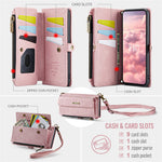 CASEME For iPhone 11 Pro Case  C39 RFID Blocking Zipper Wallet Stand Leather Cover with Strap