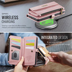 CASEME For iPhone 11 Pro Case  C39 RFID Blocking Zipper Wallet Stand Leather Cover with Strap