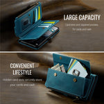 CASEME For Samsung Galaxy A53 5G Case  C39 RFID Blocking Zipper Wallet Stand Leather Cover with Strap