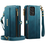 CASEME For Samsung Galaxy A53 5G Case  C39 RFID Blocking Zipper Wallet Stand Leather Cover with Strap