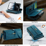 CASEME For Samsung Galaxy A53 5G Case  C39 RFID Blocking Zipper Wallet Stand Leather Cover with Strap